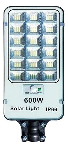 Foco Led Con Panel Solar 600w Exterior Ip66 + Control Remoto
