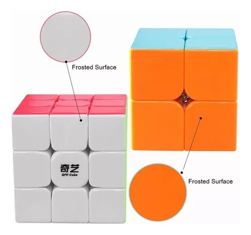 Pack 2 Cubos Tipo De Qiyi 2x2, 3x3
