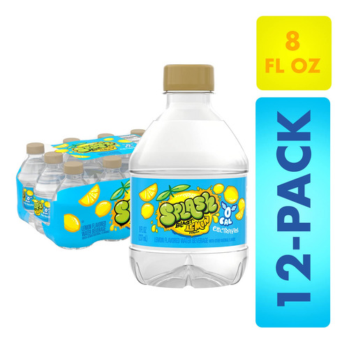 Splash Refresher Agua Con Sabor A Limón, 8 Onzas Líquidas, B