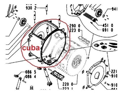 Cuba Lavarropas Whirlpool Awe8725 Awt4083a 7103 8123 8125