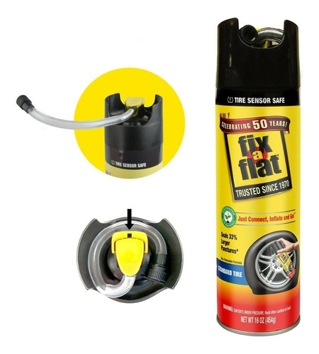 Aerosol Infla Y Sella Neumático Con Manguera Fix A Flat 16oz