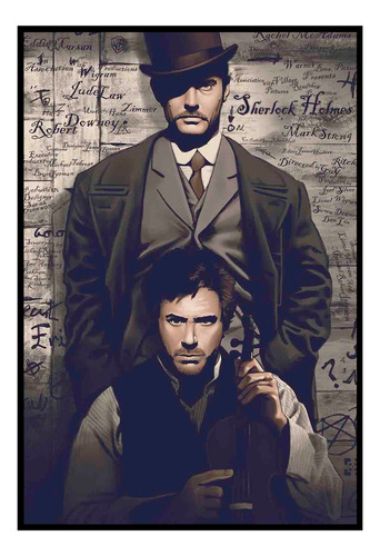 Cuadro Premium Poster 33x48cm Investigador Sherlock Holmes