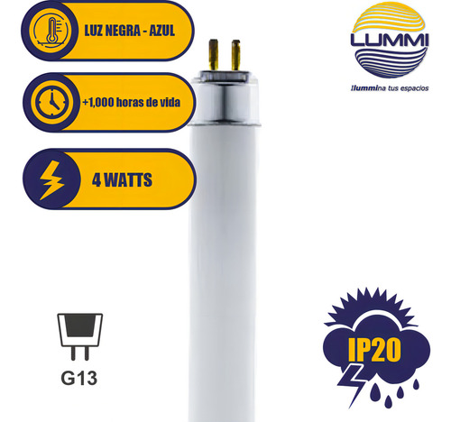 Foco bajo consumo Lummi FL4BL Tubo de luz 2W 127V