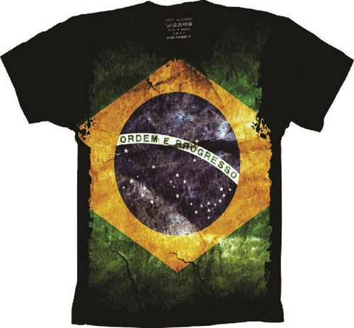 Camiseta Frete Grátis Plus Size Bandeira Brasil Brazil