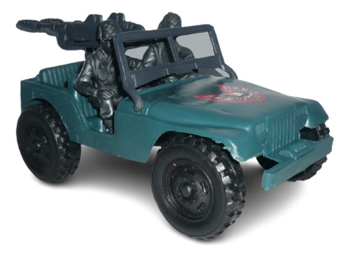 Jeep Militar Con Tropa - Camioncito D Juguete Escala Bootleg