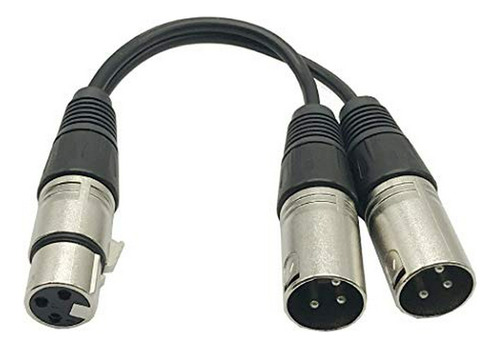 Cable Divisor Xlr De 8 Pulgadas, Hembra A Doble Macho Xlr