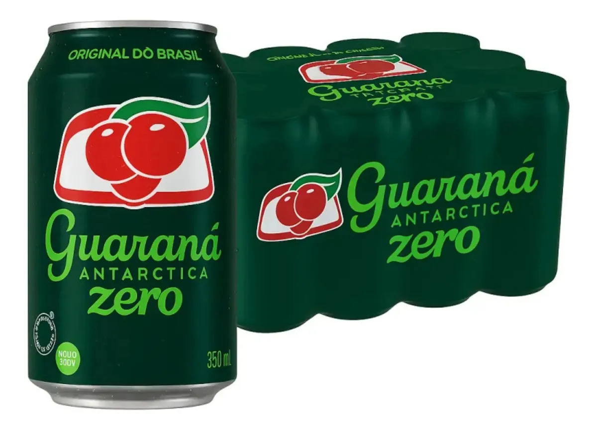 Refrigerante Guaraná Antarctica Zero 350ml Lata Pack 12 Un