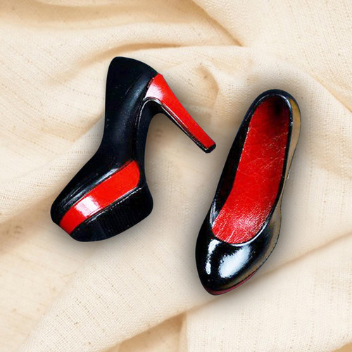 Zapatos De Tacón De Vestir A Escala 1/6 Retro Para Figuras