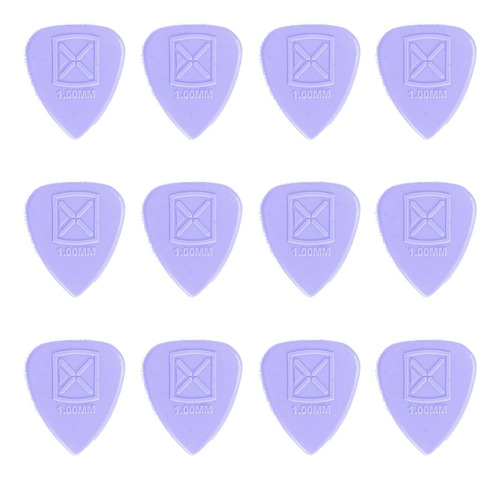 Kit 12 Palheta P/ Guitarra Violão Ibox 1.0mm Lilas Purple