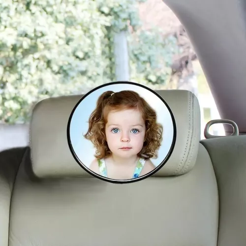 Moyu Home Espejo de coche para bebé, espejo de asiento de automóvil con  luz, espejo de observación inastillable para niños, vista transparente con