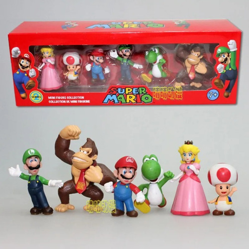  Mario Bros Sets  6 Figuras De 6 Cm 