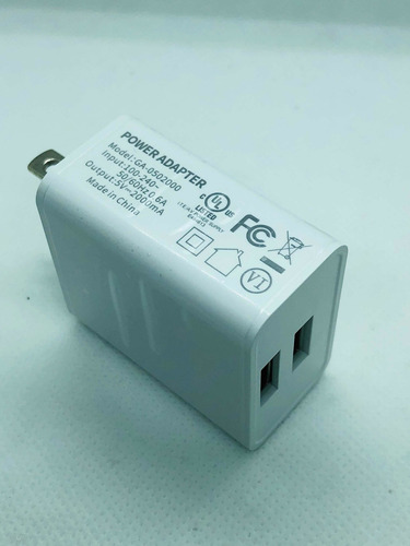 Cargador Usb Para Teléfono 2 Puertos Carga Rápida