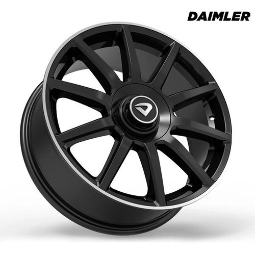 Roda Aro 17 X6  Daimler Preto Diamantado Furação 4x100/4x108