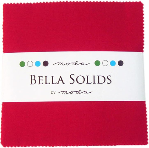 Bella Solids Red 9900 16 Charm Pack 42 Cuadrados De Tela De