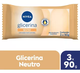 Jabon De Glicerina Neutro Nivea Flow Pack 3 X 90 Grs