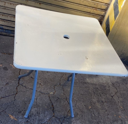 Lote De 6 Mesas De Metal Chapa De 70x70 Cm Blanco (Usado)