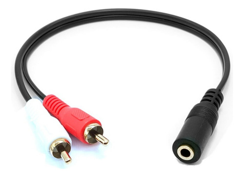 Cable Audio 2 Rca Macho A Jack Estéreo 3.5mm Hembra