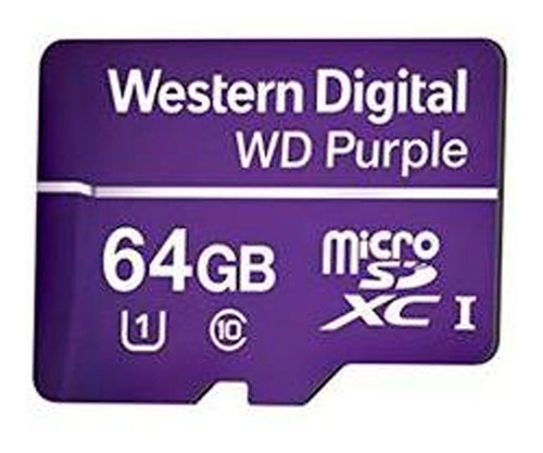 Cartão De Memória Microsd 64gb Wd Purple P/ Cftv Intelbras