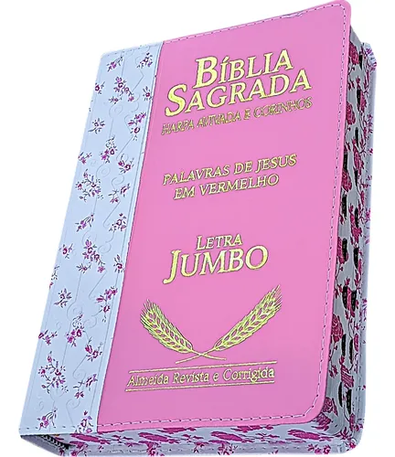 Bíblia Jumbo Letra Extra Gigante Harpa Luxo Feminina | MercadoLivre