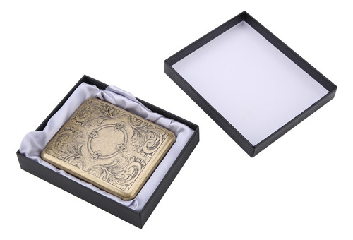Caja De Cigarrillos De Metal De Bronce Retro Soporte De