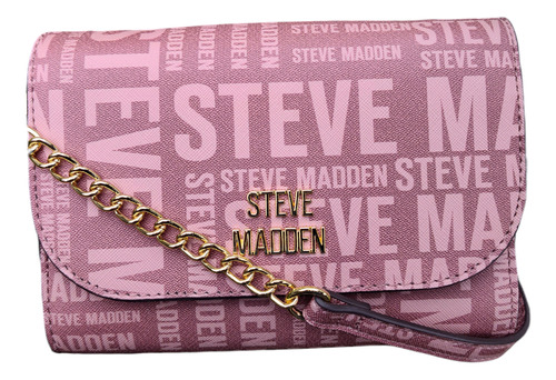 Bolsa Steve Madden Original Crossbody Rosa Grabada Dama
