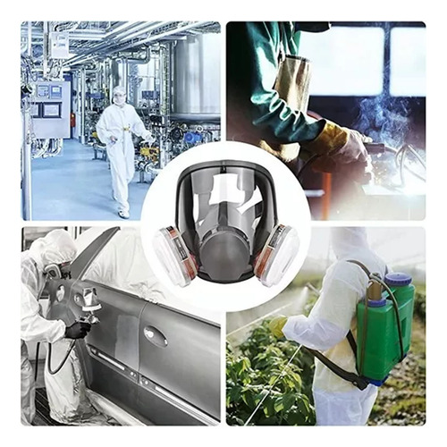 Máscara De Gas Respiración De Care Completa Con Filtro 6001