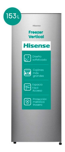 Freezer Vertical Hisense Rs-20dcs 153 Litros Plata Clase A