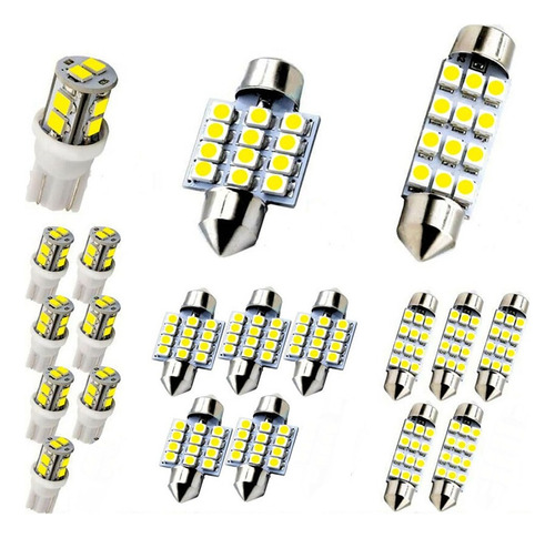 20pzs Focos Coche Luz Interior Led T10 31mm 42mm 6000k