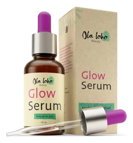 Glow Serum For Face, Skin Brightening Serum With Vitamin C, 