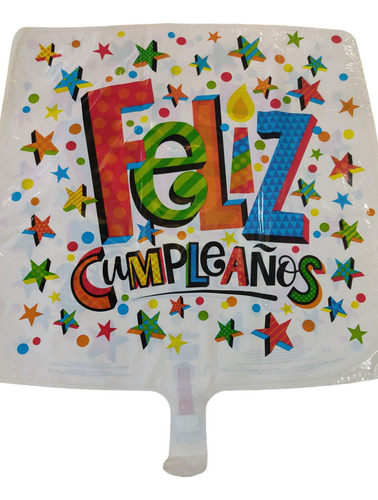 Globo Metalico De Feliz Cumpleaños | 1 Pza| 50 Cm| Si Flota 