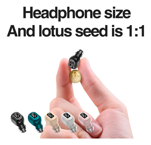 Mini Auricular Bluetooth Individual, Bluetooth 5.3 Azul