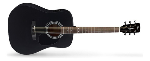 Cort Guitarra Electroacústica Dreadnought Black Satin