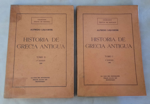 Historia De Grecia Antigua T 1 Y 2 Liquornik 