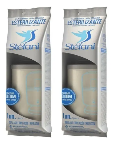 Vela Filtro De Barro Tripla Ação Esterilizante - Kit 2 Velas