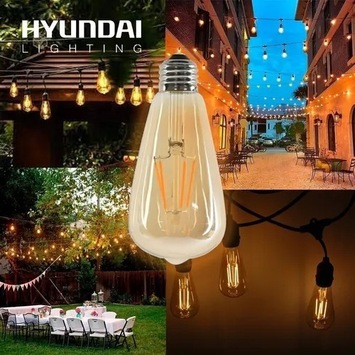 Imagen 5 de 10 de Guirnalda Luces Exterior Terraza Ampolletas Incluidas 10 Mts