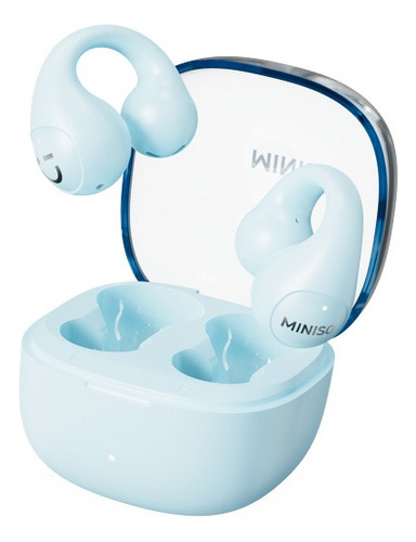 Miniso Mct09 Auricular Bluetooth Inalámbrico Con Clip Color Azul