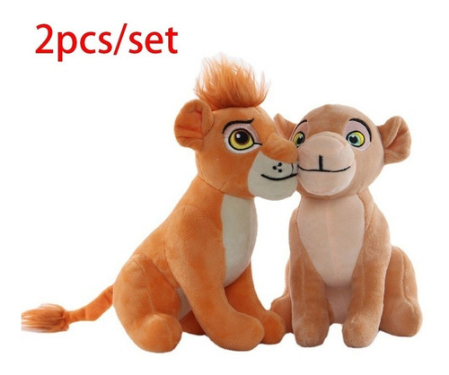 2 Uds El Rey León Simba Nala Muñeco De Peluche 23cm