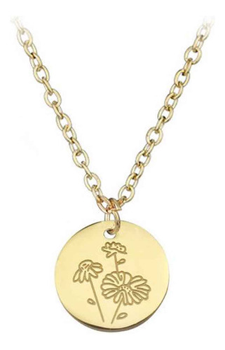 Collares Con Forma De Moneda Q Para Mujer, Con Colgante Flor