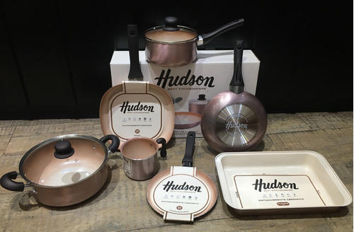 Juego Olla Sarten Bifer Panqu Asader Jarro Hudson Ceramica 