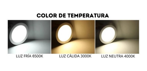 Imagen 5 de 7 de Focos Led Embutido 12w Redondo Luz Fria