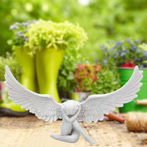 Rii Figuras De Ala De Ángel Retro Escultura Vívida Moderna