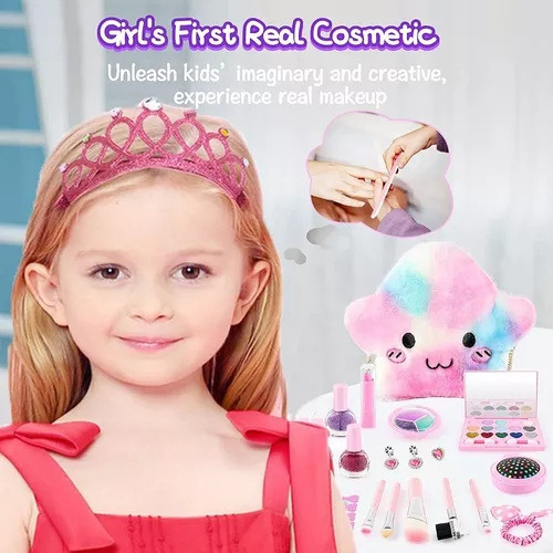 . Bonita Cartera De Maquillaje Princess Crown, Lavable,