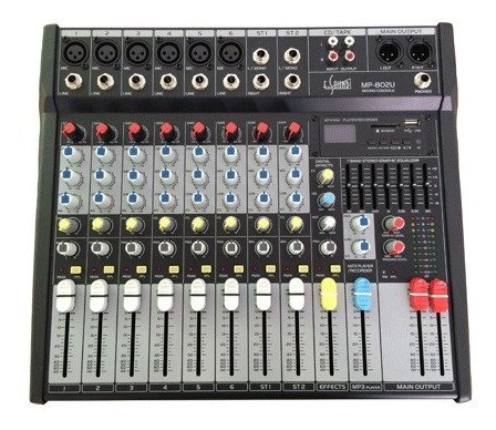 Consola De Sonido E-sound Mp-802u