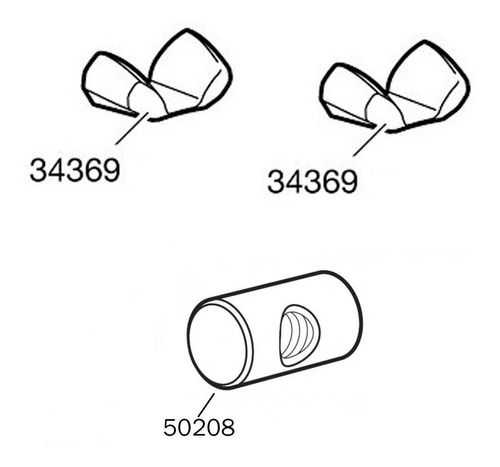 Porca Cilindrica De Fixação Thule 50208 + 2 Peças 34369