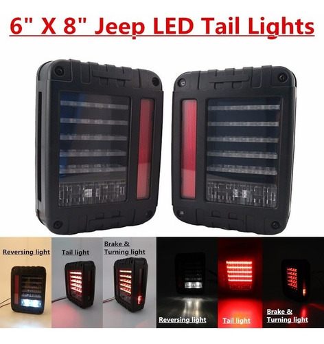 Calaveras Led Jeep Wrangler Jk Rubicon Sahara Negras