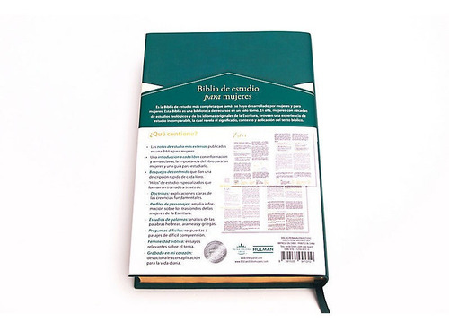 Imagen 1 de 1 de Rvr 1960 Biblia De Estudio Para Mujeres, Tela Verde