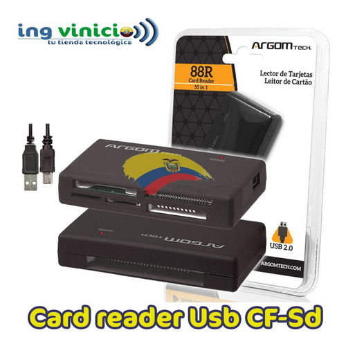 Card Reader Usb Todo En Uno Cf/sd/mmc/m2/ Micro Sd Ms-pro Xd