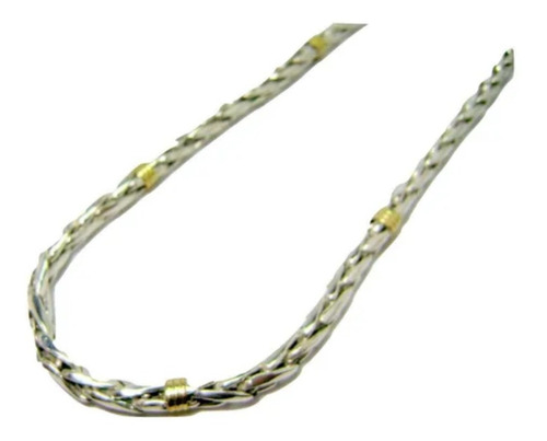 Cadena Espiga N°2 Plata 925 Oro 18k 80 Cm Garantía El Trust