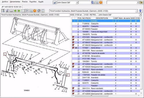 John Deere C&f Catálogo Partes Epc Despiece 2015