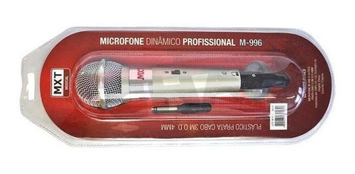 Imagem 2 de 2 de Microfone Barato Mxt M-996 Profissional C/ Cabo 3,0 Metros